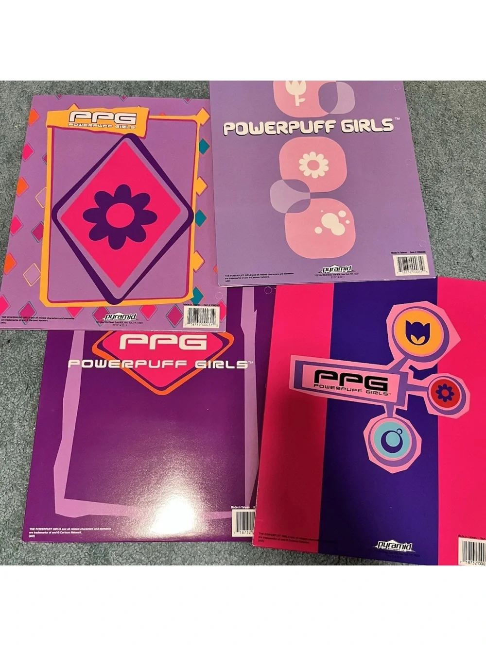 Vintage 2003 Y2K Powerpuff Girls Bundle Of 4 School Paper Folders